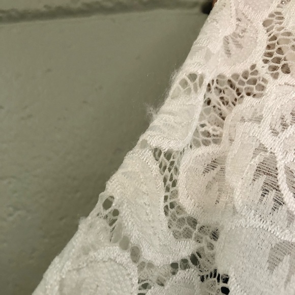 BHLDN jive top lace crop short sleeve floral bridal wedding formal - Picture 3 of 4